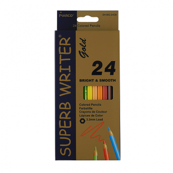Купить Карандаши цветные 24цв. Marco «Superb Writer Gold» оптом